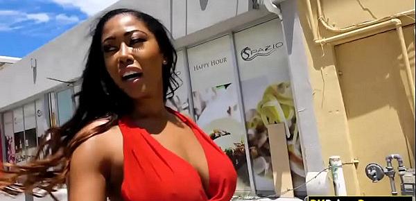  Curvy ebony Moriah Mills gets wrecked